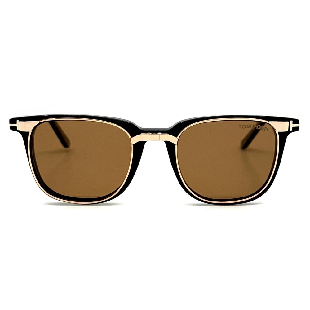 New! TOM FORD Clip-On Sunglasses/Eyeglasses TF5916-B 001, Authentic